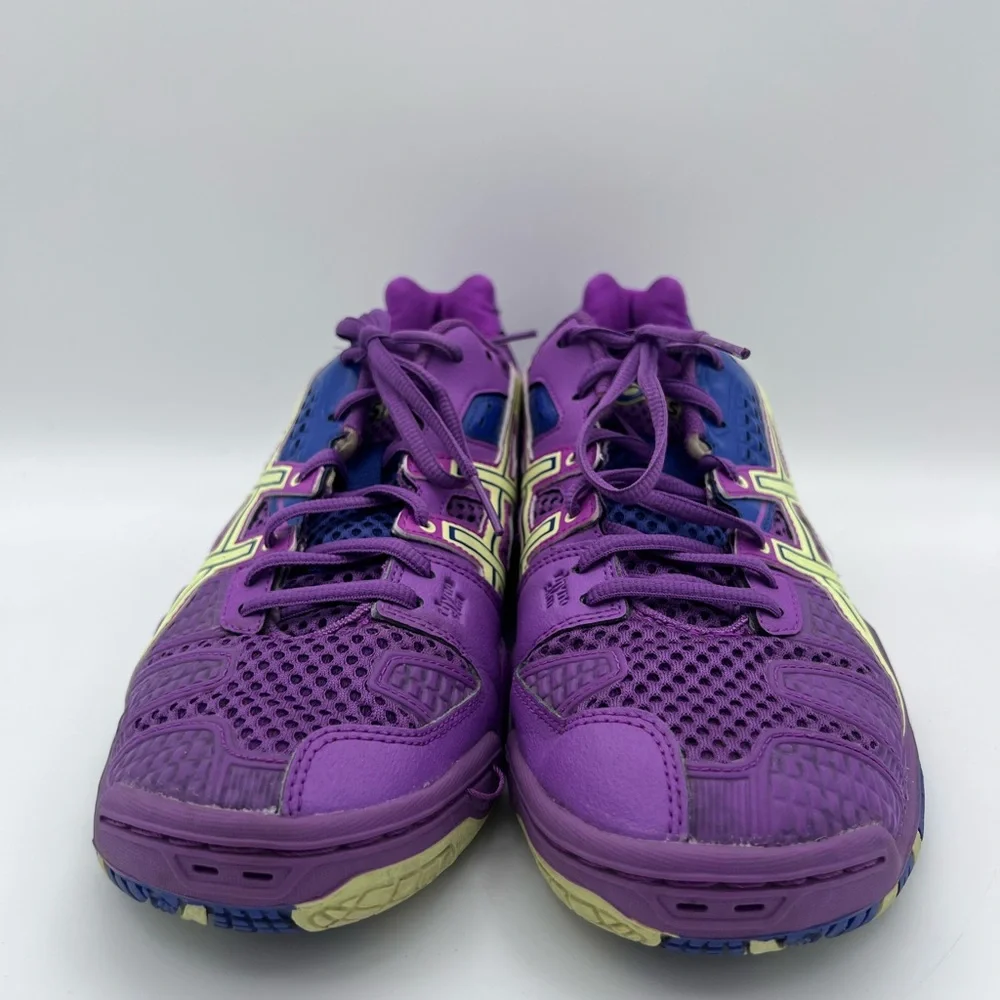 Asics Gel-Blast 5 Purple‎ Blue Lime Indoor Court Shoes E358Y Womens Sneakers